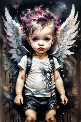 angelman,putto,cherub,cherubim,love angel,angelology,angel girl,little angel,royo,the archangel,angel wings,cupid,black angel,crying angel,vintage angel,angele,angeln,archangel,starchild,anjo,Illustration,Paper based,Paper Based 04