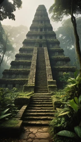 tikal,step pyramid,chichen itza,yavin,palenque,mayan,azteca,eastern pyramid,pakal,aztecas,mesoamerican,stone pyramid,calakmul,yaxchilan,pyramid,prehispanic,pyramide,rathas,ziggurat,copan,Illustration,Retro,Retro 25