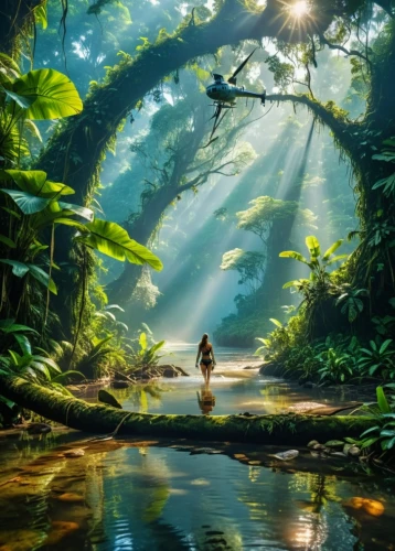 world digital painting,rainforest,rainforests,fantasy picture,tropical forest,amazonian,amazonas,beautiful wallpaper,dagobah,neotropical,jungle,tarzan,rain forest,verdant,tropical jungle,full hd wallpaper,nature background,paraiso,nature wallpaper,vietnam,Photography,General,Realistic