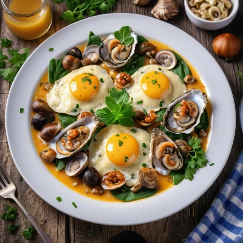 fried egg plant,quail eggs,bread eggs,danish breakfast plate,egg dish,brown eggs,fricassee,huevos,egg tray,escargots,oysters,oeuvres,fried eggs,food photography,oester,egg sunny-side up,grilled mussels,choline,crassostrea,lutein,Photography,General,Realistic