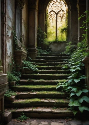 abandoned places,forest chapel,abandoned place,lost places,lost place,abandoned,stone stairway,haunted cathedral,urbex,lostplace,sanctuary,secret garden of venus,ruins,stone stairs,crypts,chhatris,stairway,doorways,sunken church,the mystical path,Illustration,Retro,Retro 10