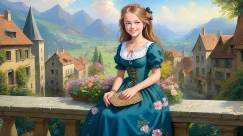 dirndl,girl in a long dress,nelisse,country dress,scotswoman,fairy tale character,malon,fantasy picture,princess anna,girl picking flowers,townsfolk,maidservant,innkeeper,rapunzel,jessamine,belle,countrywomen,girl in a historic way,dorthy,victorian lady