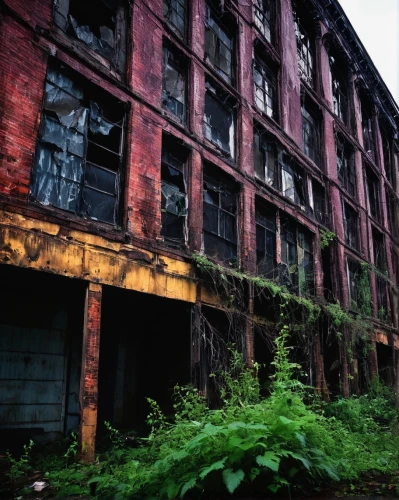 abandoned factory,old factory,brickyards,old factory building,warehouses,brickworks,empty factory,industrial ruin,brownfields,valley mills,warehouse,derelict,dereliction,brownfield,abandoned building,factory hall,deindustrialization,lost place,industrial hall,lostplace,Illustration,American Style,American Style 06