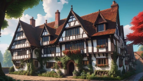 knight village,maplecroft,half-timbered house,highstein,ludgrove,riftwar,witch's house,nargothrond,maisons,timbered,half-timbered houses,agecroft,half timbered,knight house,shire,dumanoir,sylvania,brightmoor,nonsuch,manoir,Conceptual Art,Daily,Daily 21