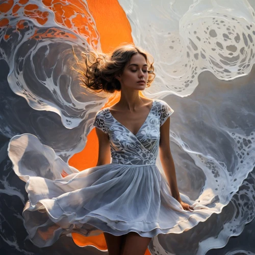 swirling,fluidity,whirlwinds,whirling,mystical portrait of a girl,fathom,world digital painting,little girl in wind,splash photography,voile,the wind from the sea,coral swirl,sirene,amphitrite,sirena,whirlpool,twirling,riverdance,the sea maid,dance with canvases,Illustration,Abstract Fantasy,Abstract Fantasy 14