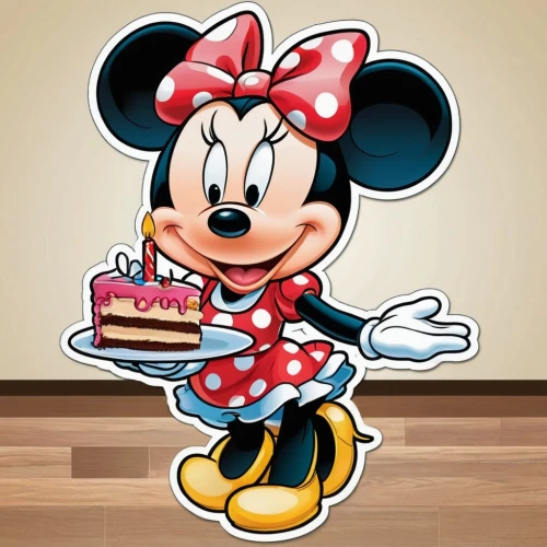 minnie mouse,minnie,clipart cake,mouseketeer,mickey mause,mickeys,micky mouse,happy birthday,mickey,cute cartoon image,micky,tittlemouse,anniversaire,birthday banner background,disneymania,birthday card,mouseketeers,cute cartoon character,birthday greeting,birthday wishes,Unique,Design,Sticker