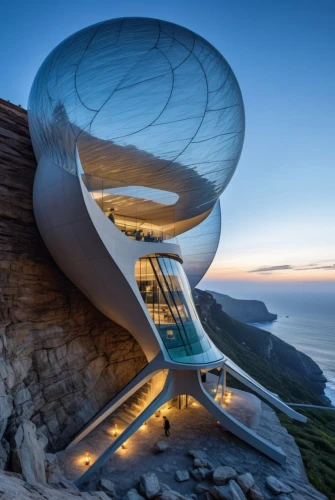 futuristic architecture,futuristic art museum,dunes house,snohetta,modern architecture,house of the sea,futuristic landscape,etfe,malaparte,observation deck,winding steps,cantilever,cubic house,the observation deck,helix,teshima,dreamhouse,observatoire,opera house,chemosphere,Photography,General,Realistic