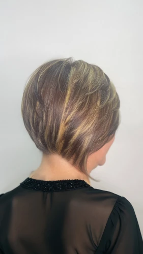 back of head,chignon,undercut,updo,trichotillomania,pleat,short blond hair,shoulder length,gradient mesh,hairpiece,upbraid,colorization,undercuts,girl from behind,regrowth,alopecia,follicular,sternocleidomastoid,hairpieces,blondet