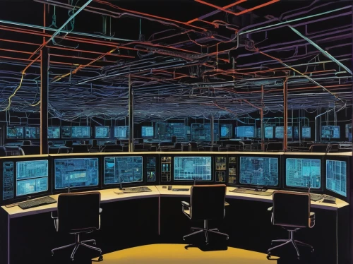 computer room,control desk,datacenter,the server room,control center,data center,cyberport,trading floor,cablesystems,datacenters,eurocontrol,cybertown,supercomputing,telesystems,supercomputer,supercomputers,cyberinfrastructure,computacenter,electrical grid,cabling,Art,Artistic Painting,Artistic Painting 09
