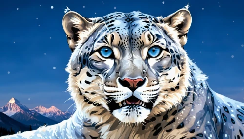 blue tiger,snow leopard,jayfeather,white tiger,gepard,bluestar,mohan,snep,white bengal tiger,tigr,panthera,tigon,tigar,siberian tiger,riverclan,felidae,acinonyx,tigerish,cheetor,world digital painting,Photography,General,Realistic