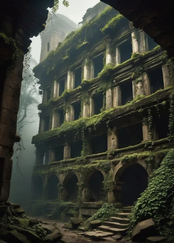 ruins,ancient ruins,abandoned place,ancient buildings,ruin,ancient city,ruinas,abandoned places,yavin,the ruins of the,lost place,the ruins of the palace,ancient house,ancient building,lost places,angkor,ruine,palenque,hall of the fallen,abandoned building,Conceptual Art,Fantasy,Fantasy 06