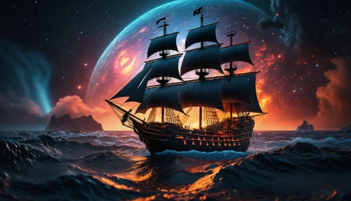 fantasy picture,sea sailing ship,galleon,sailing ship,pirate ship,sea fantasy,maelstrom,sail ship,ghost ship,waterglobe,caravel,sailing ships,fantasy art,spelljammer,fireships,privateering,commandeer,black pearl,tallship,assails,Photography,General,Sci-Fi