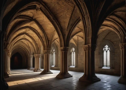 cloisters,arcaded,cloister,vaulted ceiling,cloistered,undercroft,vaults,abbaye de belloc,archways,monastic,monasterium,buttresses,arches,maulbronn monastery,hall of the fallen,porticus,crenellations,dracula's birthplace,michel brittany monastery,cathedrals,Photography,Documentary Photography,Documentary Photography 05