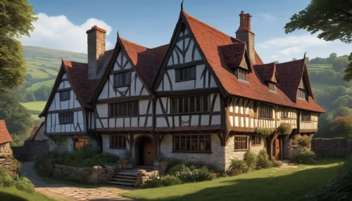highstein,maplecroft,half-timbered house,riftwar,knight village,ludgrove,witch's house,nargothrond,houses clipart,maisons,shire,sylvania,traditional house,timbered,knight house,half-timbered houses,house painting,maison,wooden house,ancient house,Conceptual Art,Sci-Fi,Sci-Fi 20