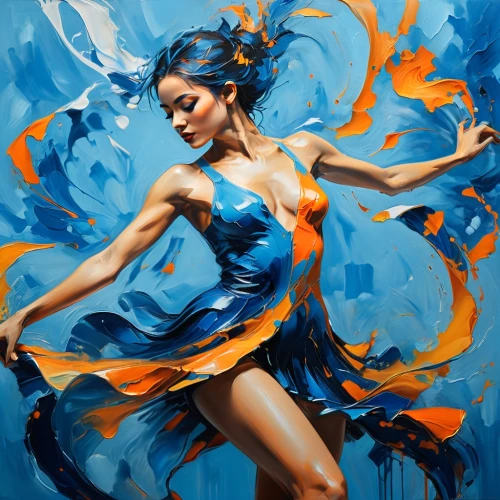 flamenco,flamenca,firedancer,dancer,fire dancer,fluidity,blue painting,dance with canvases,twirling,dancing flames,fire dance,fire artist,smoke dancer,harmonix,twirl,kitana,danseuse,danza,dance,blue enchantress,Conceptual Art,Oil color,Oil Color 24