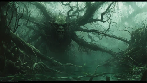 fangorn,woodcreepers,mirkwood,treebeard,haunted forest,druidic,ents,elven forest,druidism,creepy tree,hastur,hastula,blackmoor,swampy landscape,vnaf,gravemind,leshy,ent,xibalba,deadmarsh