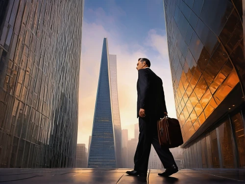 supertall,tall buildings,businesspeople,business world,incorporated,abstract corporate,businessman,black businessman,blur office background,salaryman,shard of glass,business district,citicorp,torchwood,stock exchange broker,transbay,skyscrapers,enron,shulman,financial world,Illustration,Retro,Retro 09