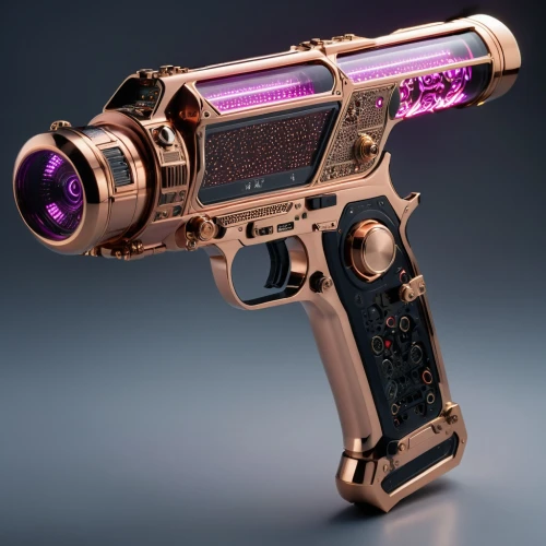 hawkmoon,raygun,astrascope,grafer,tower pistol,alien weapon,graflex,gjallarhorn,vintage pistol,outgun,popgun,minigun,tactical flashlight,colt,scintillator,blaster,sidearm,disintegrator,smigun,petrol lighter,Photography,General,Realistic