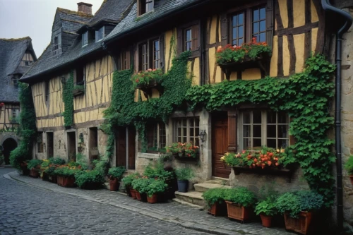 honfleur,half-timbered houses,maisons,alsace,auberge,dinan,cotterets,auray,francia,medieval street,clervaux,france,normandy,townscapes,correze,timbered,half-timbered house,colmar,langeais,townhouses,Photography,Documentary Photography,Documentary Photography 15
