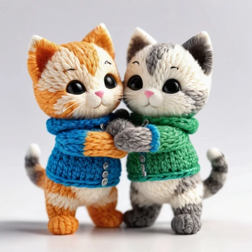 cuddly toys,georgatos,couple boy and girl owl,soft toys,stuffed animals,plush dolls,stuffed toys,plush figures,cute animals,stuff toys,plush toys,mignons,figurines,knitters,tabbies,villagers,shisa,whimsical animals,two cats,cat lovers,Unique,3D,Garage Kits