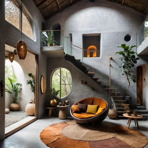 loft,earthship,beautiful home,casita,alcove,interior design,home interior,amanresorts,dreamhouse,interior modern design,contemporary decor,interior decor,belize,living room,madagascan,geometric style,tropical house,riad,sitting room,stone stairs,Illustration,Black and White,Black and White 02