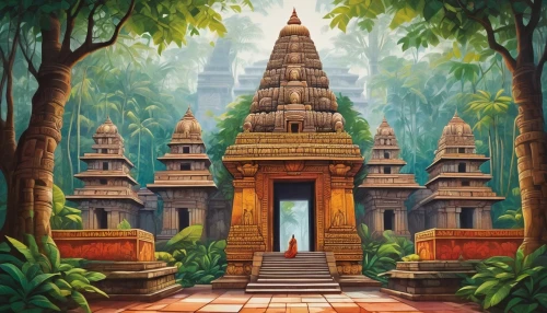 gopuram,bodhgaya,dhamma,jayavarman,temple,thai temple,sabarimala,artemis temple,indian temple,mahavihara,vimana,mahabodhi,asgiriya,madhwa,palyul,tirthankara,krishnadevaraya,pravara,phanom,vatsyayana,Art,Artistic Painting,Artistic Painting 45