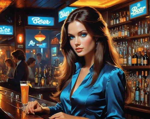 barmaid,bartender,cigarette girl,donsky,barkeep,woman at cafe,barmaids,bartending,waitress,barkeeper,barman,bar,attendant,struzan,liquor bar,follieri,cardinale,barmen,hildebrandt,kafana,Conceptual Art,Fantasy,Fantasy 12