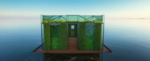 stiltsville,cube stilt houses,mirror house,seasteading,stilt house,floating huts,cube sea,cubic house,lifeguard tower,water cube,floating stage,diving bell,water stairs,inverted cottage,seafort,water plant,summerhouse,island suspended,arcona,summer house,Photography,General,Realistic