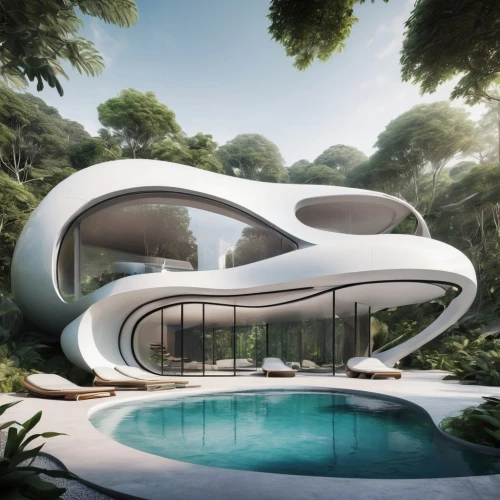 futuristic architecture,futuristic art museum,futuristic landscape,floating island,infinity swimming pool,tropical house,modern architecture,dreamhouse,pool house,3d rendering,dunes house,luxury property,garden design sydney,biomorphic,kunplome,modern house,aqua studio,cubic house,floating islands,island suspended,Illustration,Black and White,Black and White 32