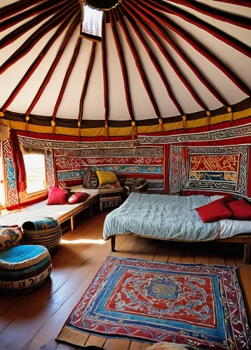 yurts,indian tent,gypsy tent,yurt,earthship,camping tipi,sleeping room,roof tent,glamping,great room,ornate room,beach tent,roof domes,round hut,attic,tepee,tent at woolly hollow,tent,chambre,kilim,Conceptual Art,Oil color,Oil Color 12