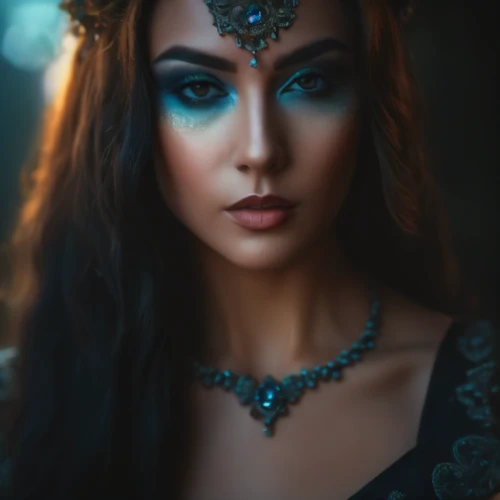 circlet,blue enchantress,fantasy portrait,sirenia,sorceress,mystical portrait of a girl,the enchantress,celtic queen,fantasy art,morwen,elven,adornment,mervat,queen of the night,enchantress,sigyn,black queen,sorceresses,diadem,priestess
