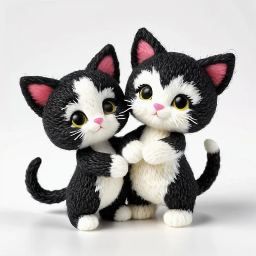 georgatos,plush dolls,doll cat,two cats,plush figures,figurines,tuxedoes,schleich,dollfus,kittens,gatos,plush toys,doll figures,cat lovers,catterns,befuddles,stuffed toys,catsoulis,cute cat,baby cats,Unique,3D,Garage Kits