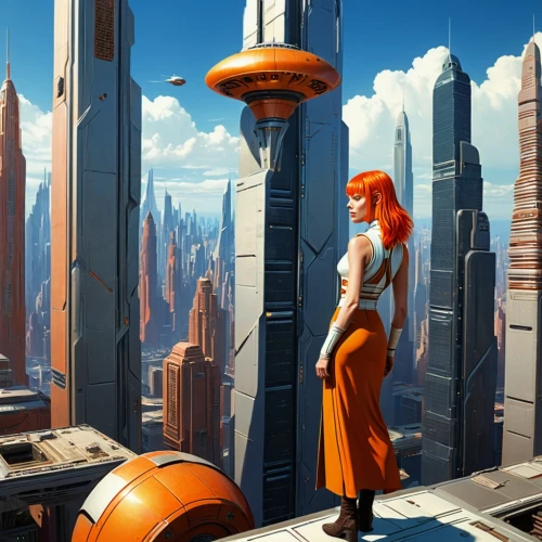 skylstad,futuristic landscape,coruscant,metropolis,cityscape,city view,skycraper,skyreach,above the city,city panorama,observation deck,cybercity,skyscraper,atop,skydeck,skyscrapers,the observation deck,sentinel,sci fiction illustration,skywalks,Conceptual Art,Sci-Fi,Sci-Fi 12