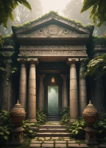 mausoleum ruins,artemis temple,hall of the fallen,ancient house,ancient city,mausolea,necropolis,greek temple,ancient,ancients,tempio,the ancient world,pantheon,sepulchres,panagora,ancient buildings,tombs,sepulchre,metapontum,colonnaded,Illustration,Japanese style,Japanese Style 15