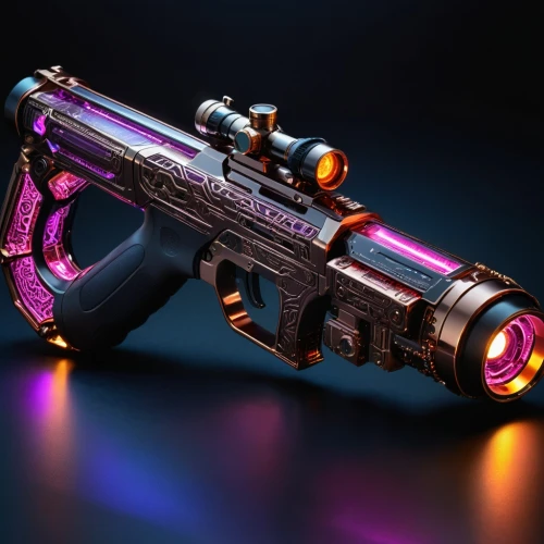 pink vector,alien weapon,carbine,hawkmoon,astrascope,minigun,popgun,raygun,smigun,air pistol,grafer,gjallarhorn,laser light,outgun,vanu,arc gun,aigbogun,sidearm,casings,tactical flashlight,Photography,Artistic Photography,Artistic Photography 10