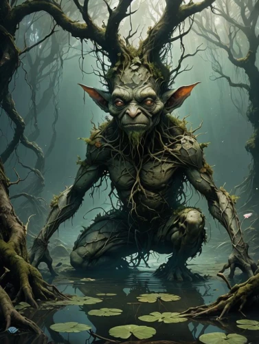 cernunnos,treebeard,druidic,the ugly swamp,fangorn,druidism,swamp,radagast,mandrake,bunyip,archdruid,fablehaven,spriggan,swampy,goblin,dryads,hobgoblins,leshy,mandragora,goblins