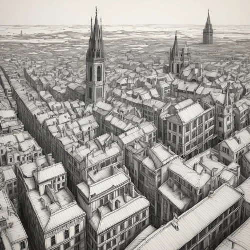unbuilt,townscape,steeples,microdistrict,delft,bremen,simcity,schuitema,hanseatic city,city of münster,europan,tramways,destroyed city,cityview,densification,metz,townscapes,reichstadt,coruscant,woolnoth,Conceptual Art,Sci-Fi,Sci-Fi 01