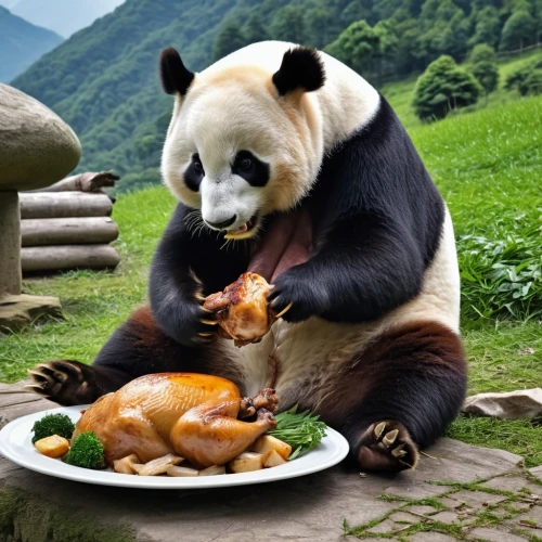 giant panda,panda,large panda bear,pandeli,pandua,pandera,pandurevic,makan,beibei,pengshui,pengfei,pandjaitan,baoan,pandas,pandari,pandi,lun,gujiao,pandang,feeding animals,Photography,General,Realistic