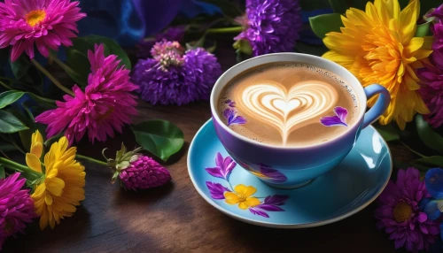 floral with cappuccino,coffee background,tulip background,flower background,flower painting,coffee tea illustration,colorful heart,flowers png,floral digital background,floral background,flower wallpaper,floral heart,flower art,café au lait,cappuccinos,a cup of coffee,cappucino,colorful floral,flower illustrative,cappuccino,Photography,Artistic Photography,Artistic Photography 02