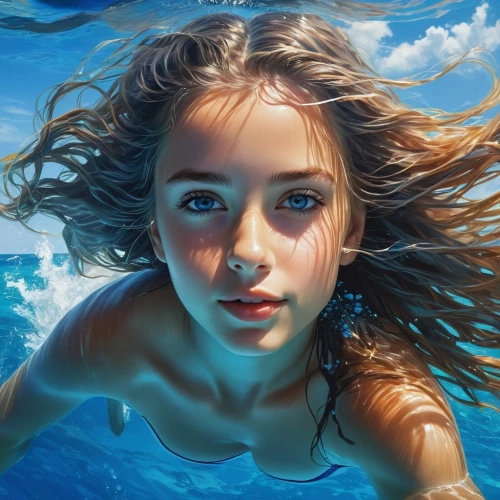 water nymph,underwater background,donsky,underwater,under the water,naiad,underwater landscape,underwater playground,under water,underwater world,wyland,submerged,girl with a dolphin,buoyant,merfolk,world digital painting,in water,heatherley,swimmer,acqua,Conceptual Art,Fantasy,Fantasy 12