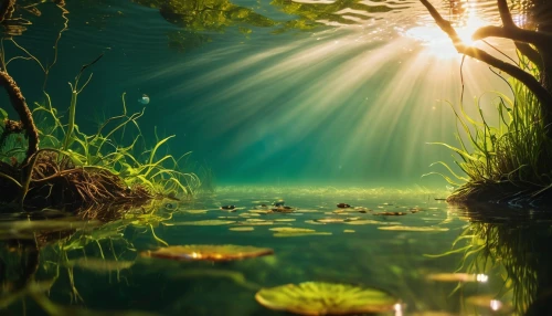 underwater landscape,underwater oasis,underwater background,aquatic plants,aquatic plant,submerged,nature background,nature wallpaper,waterscape,water scape,fantasy picture,underwater world,reflection in water,full hd wallpaper,swamps,sunrays,ocean underwater,green water,water reflection,wetland,Photography,Artistic Photography,Artistic Photography 01