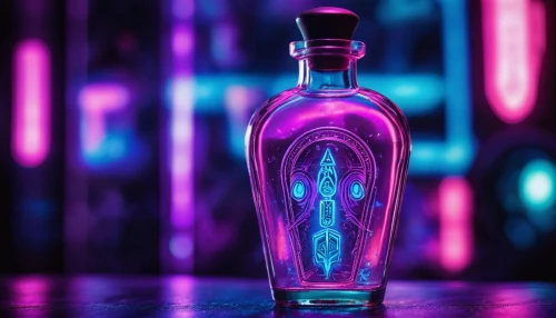 uv,neon light drinks,bioluminescence,poison bottle,perfume bottle,bottle surface,tron,neon cocktails,black light,neon drinks,isolated bottle,bottle fiery,bioluminescent,conjure,neon body painting,blacklight,electroluminescent,the bottle,neon light,hologram,Conceptual Art,Sci-Fi,Sci-Fi 13