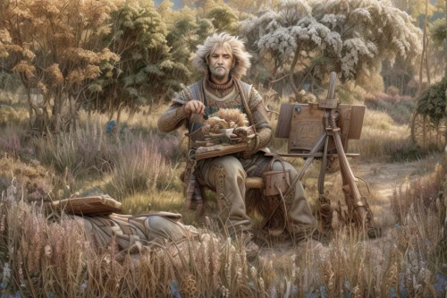 hereward,beorn,wiglaf,grisman,thorin,art bard,frontiersman,mccubbin,beleriand,homesteader,glorfindel,dujarric,the wanderer,fantasy picture,farmer in the woods,iolaus,tuatha,oerth,fantasy portrait,rumpelstiltskin