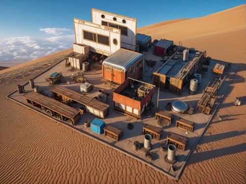 dunes house,cube stilt houses,semidesert,cubic house,admer dune,sandbelt,ziggurat,sahara,cube house,sahara desert,sandplains,ziggurats,san dunes,sandboxes,wastelands,dune ridge,shifting dune,desert,outpost,landship,Photography,General,Realistic