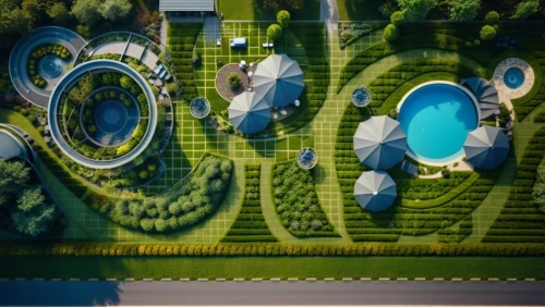 tileable,biopiracy,aquaculture,biospheres,ecotopia,solar cell base,swim ring,water plant,artificial islands,fish farm,roundabout,pixeljunk,biorefinery,swimming pool,tevatron,sewage treatment plant,microworlds,water spring,wastewater treatment,heavy water factory,Photography,General,Realistic