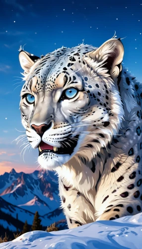 snow leopard,gepard,white tiger,mohan,white bengal tiger,blue tiger,jayfeather,snep,cheeta,snowcats,ocelot,acinonyx,riverclan,felidae,bluestar,panthera,leopardus,tigor,siberian tiger,mountain lion,Photography,General,Realistic