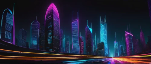 cybercity,colorful city,futuristic landscape,cityscape,cybertown,guangzhou,neon arrows,cyberport,city skyline,colored lights,superhighways,city cities,cities,cyberscene,city at night,3d background,urbanworld,mobile video game vector background,metropolis,fantasy city,Conceptual Art,Oil color,Oil Color 08