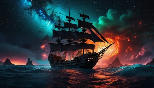 fantasy picture,pirate ship,fireships,maelstrom,galleon,sea sailing ship,sailing ship,fireship,caravel,ghost ship,sail ship,spelljammer,scarlet sail,sea fantasy,shipwreck,world digital painting,fire background,fantasy art,aivazovsky,old ship,Photography,Artistic Photography,Artistic Photography 06