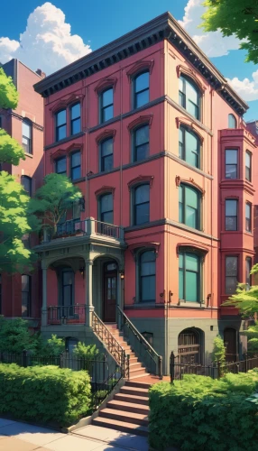 brownstones,brownstone,apartment building,apartment house,rowhouse,apartment complex,townhome,an apartment,apartment block,townhouse,kotoko,rowhouses,tenement,apartments,mansard,townhomes,shared apartment,red bricks,apartment buildings,red brick,Illustration,Japanese style,Japanese Style 03