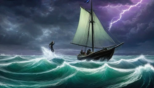 sea storm,sailing blue purple,poseidon,tempestuous,stormbringer,the wind from the sea,angstrom,sailing,fantasy picture,god of the sea,wind surfing,charybdis,maelstrom,whirlwinds,windsurfing,radstrom,sea sailing ship,stormy sea,temporal,turbulences,Conceptual Art,Daily,Daily 32
